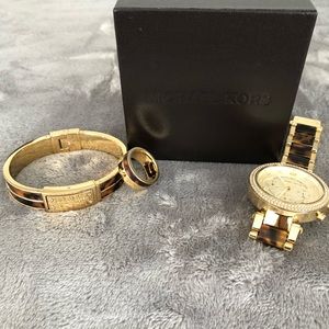 Michael Kors tortoise shell watch